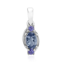 Unheated Tanzanite Silver Pendant