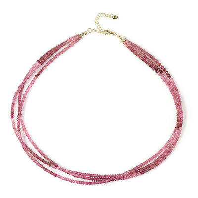 Nigerian Pink Tourmaline Silver Necklace