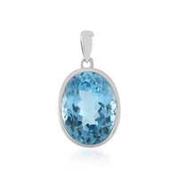 Sky Blue Topaz Silver Pendant