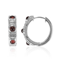 Mozambique Garnet Silver Earrings