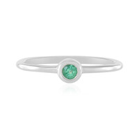 Russian Emerald Silver Ring