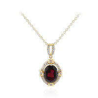 Indian Garnet Silver Necklace