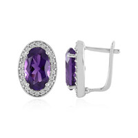 Amethyst Silver Earrings