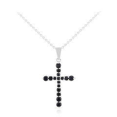 Black Sapphire Silver Necklace