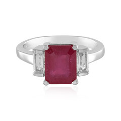 Bemainty Ruby Silver Ring