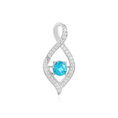 Paraiba Color Topaz Silver Pendant