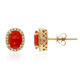 14K Mexican Fire Opal Gold Earrings (CIRARI)