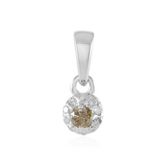 I2 Champagne Diamond Silver Pendant