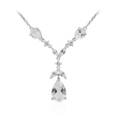 White Topaz Silver Necklace