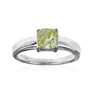 Rutile Quartz Silver Ring