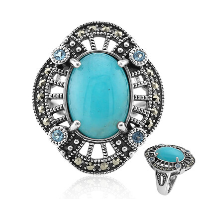 Amazonite Silver Ring (Annette classic)