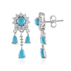 Sleeping Beauty Turquoise Silver Earrings