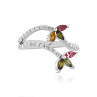 Fancy Tourmaline Silver Ring