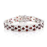 Mozambique Garnet Silver Bracelet