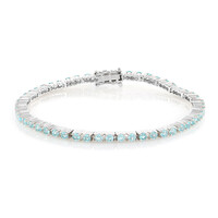 Blue Apatite Silver Bracelet