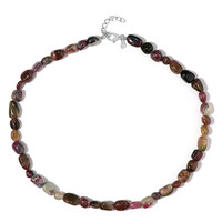 Fancy Tourmaline Silver Necklace