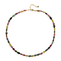 Fancy Tourmaline Silver Necklace