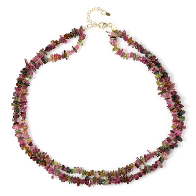 Fancy Tourmaline Silver Necklace