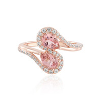 Pink Tourmaline Silver Ring