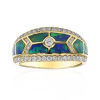 14K Lightning Ridge Black Opal Gold Ring (CIRARI)