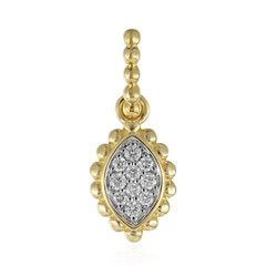 9K SI1 (G) Diamond Gold Pendant