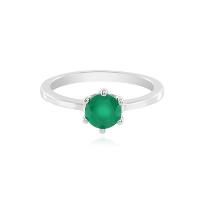 Green Onyx Silver Ring