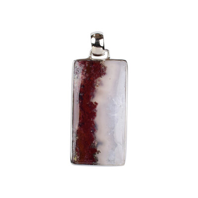 Java moss agate Silver Pendant