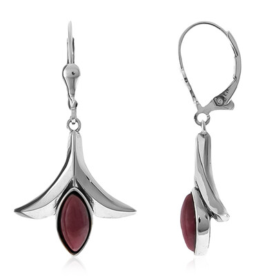 Rhodonite Silver Earrings (Desert Chic)