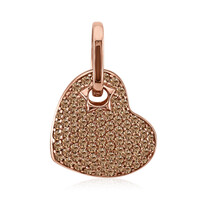 9K SI1 Argyle Rose De France Diamond Gold Pendant