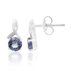 Unheated Tanzanite Silver Earrings