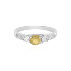 Yellow Beryl Silver Ring