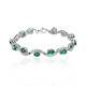 Zambian Emerald Silver Bracelet