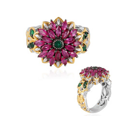 Tanzanian Ruby Silver Ring (Gems en Vogue)