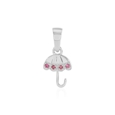 Rubellite Silver Pendant