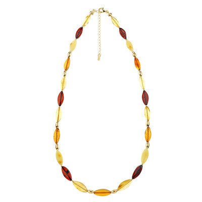 Cognac Baltic Amber Silver Necklace (dagen)