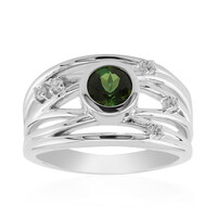 Brazilian Green Tourmaline Silver Ring (Pallanova)