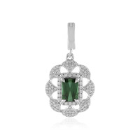 Benedito Green Tourmaline Silver Pendant