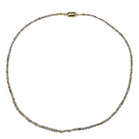 Champagne Diamond Silver Necklace (Adela Silber)