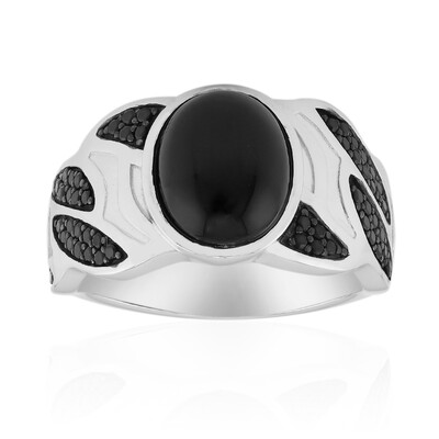 Black Onyx Silver Ring