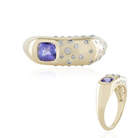 9K AAA Tanzanite Gold Ring (de Melo)