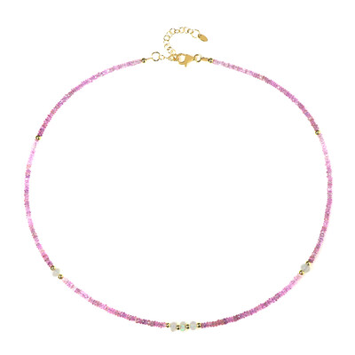 Madagascar Pink Sapphire Silver Necklace (Riya)