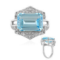 Sky Blue Topaz Silver Ring