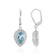 Sky Blue Topaz Silver Earrings