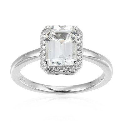 White Topaz Silver Ring