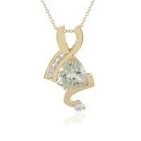 Green Amethyst Silver Necklace