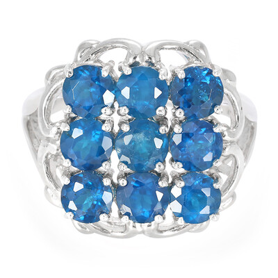 Royal Blue Apatite Silver Ring