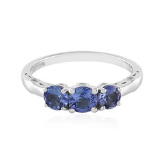 Unheated Tanzanite Silver Ring