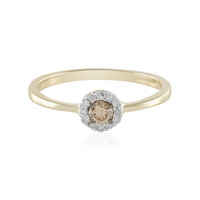 9K SI2 Champagne Diamond Gold Ring