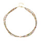 Peach Freshwater Pearl Silver Necklace (Riya)