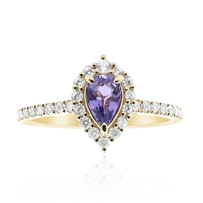 9K Ceylon Purple Sapphire Gold Ring